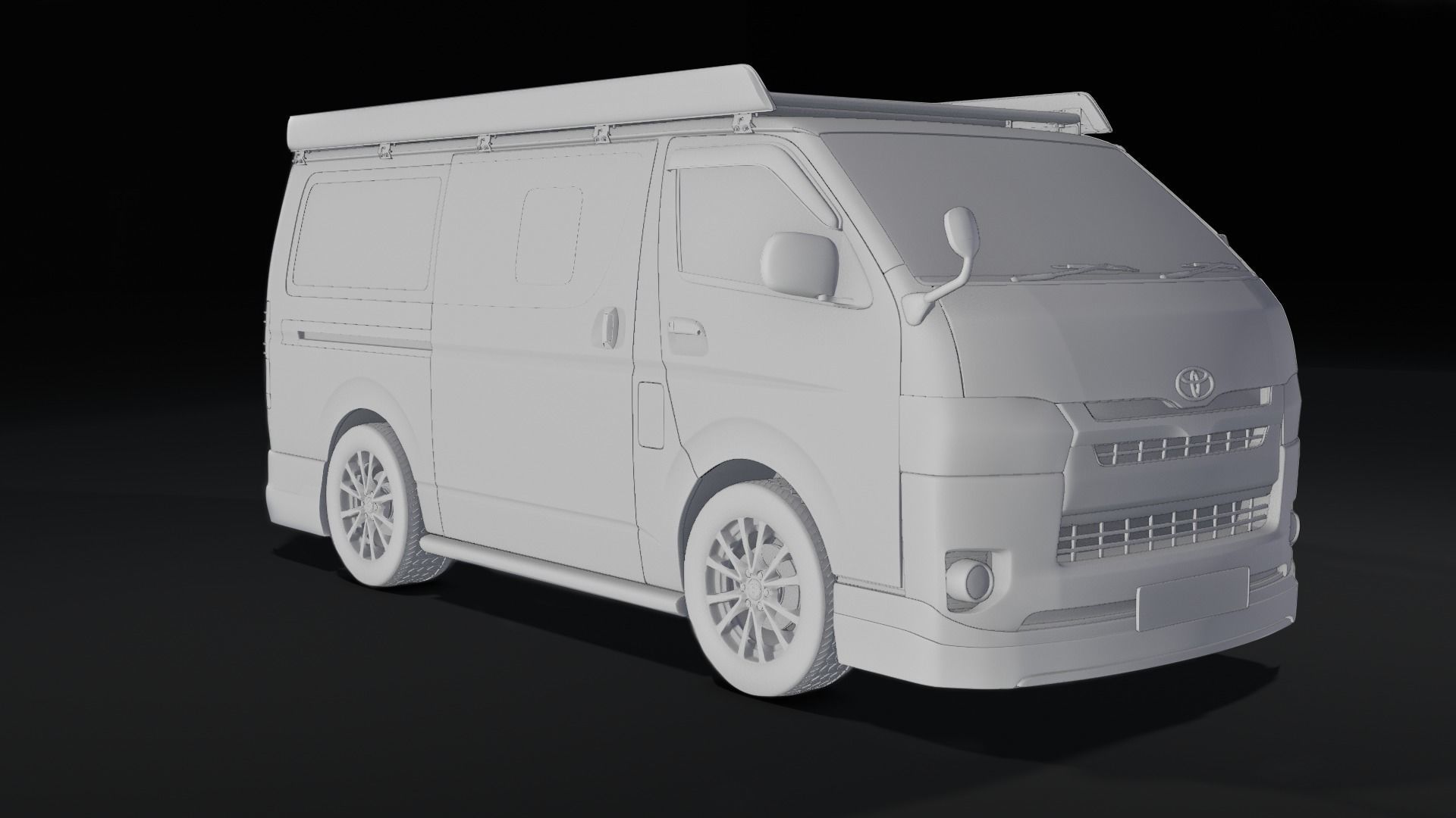 Toyota Hiace Super GL Modif 3D model_6