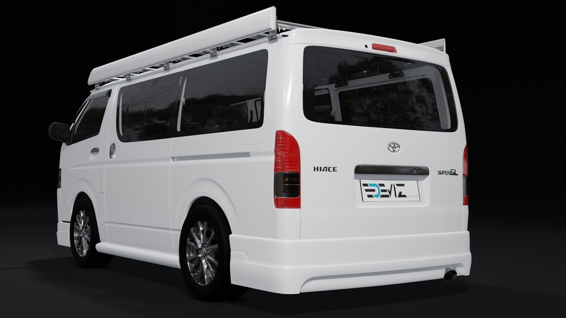 Toyota Hiace Super GL Modif 3D model_11