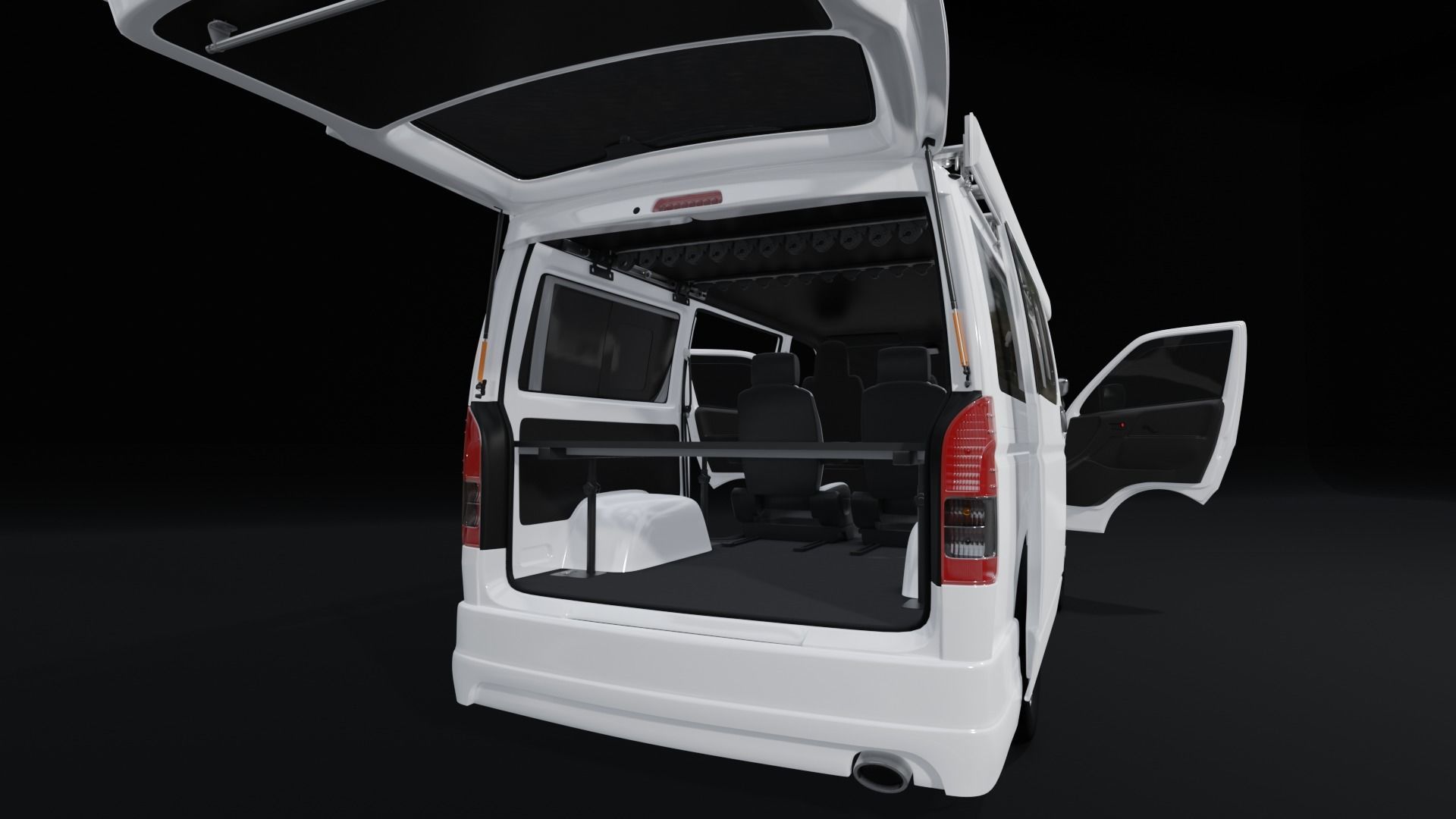 Toyota Hiace Super GL Modif 3D model_18