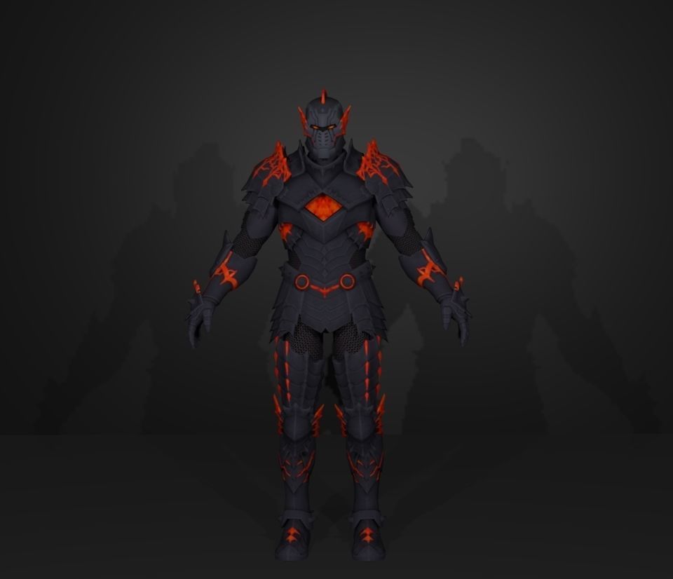 metal knight 3D model_1