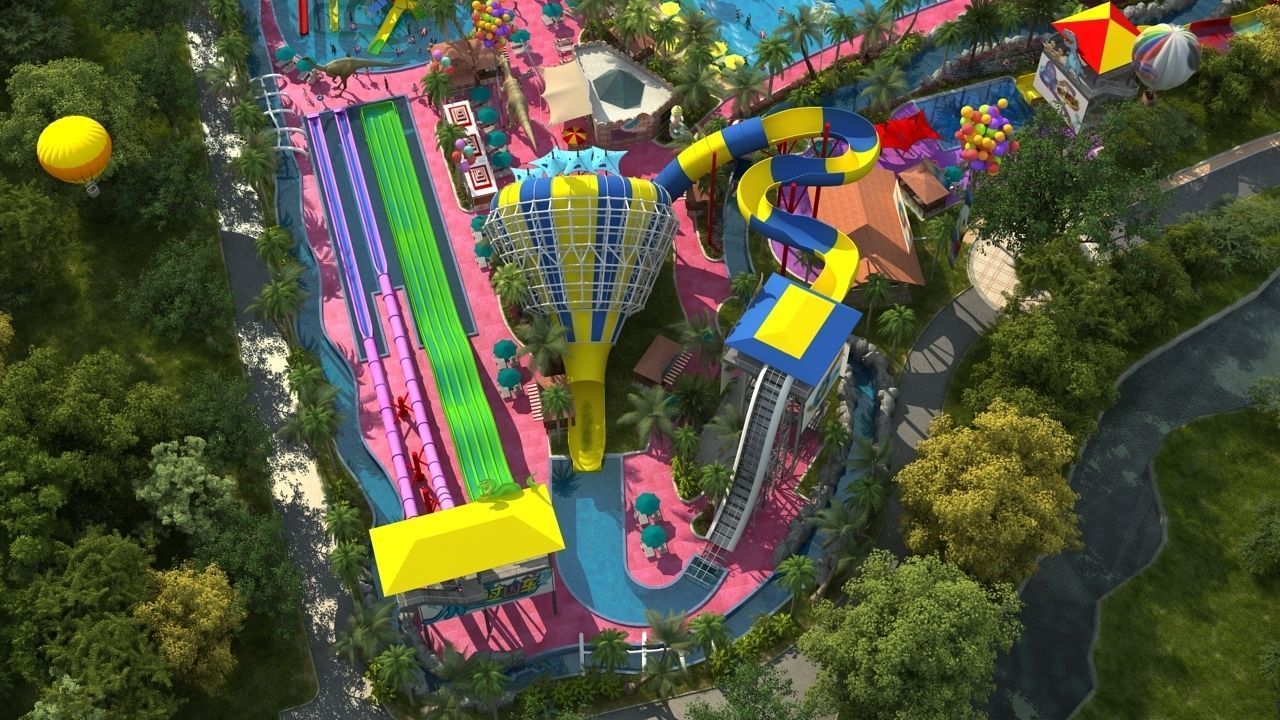 Water park 3D model_3