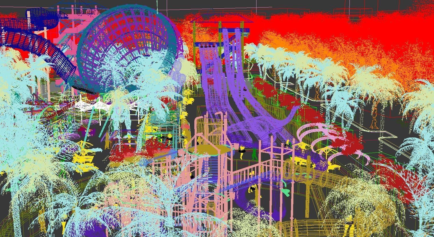 Water park 3D model_14