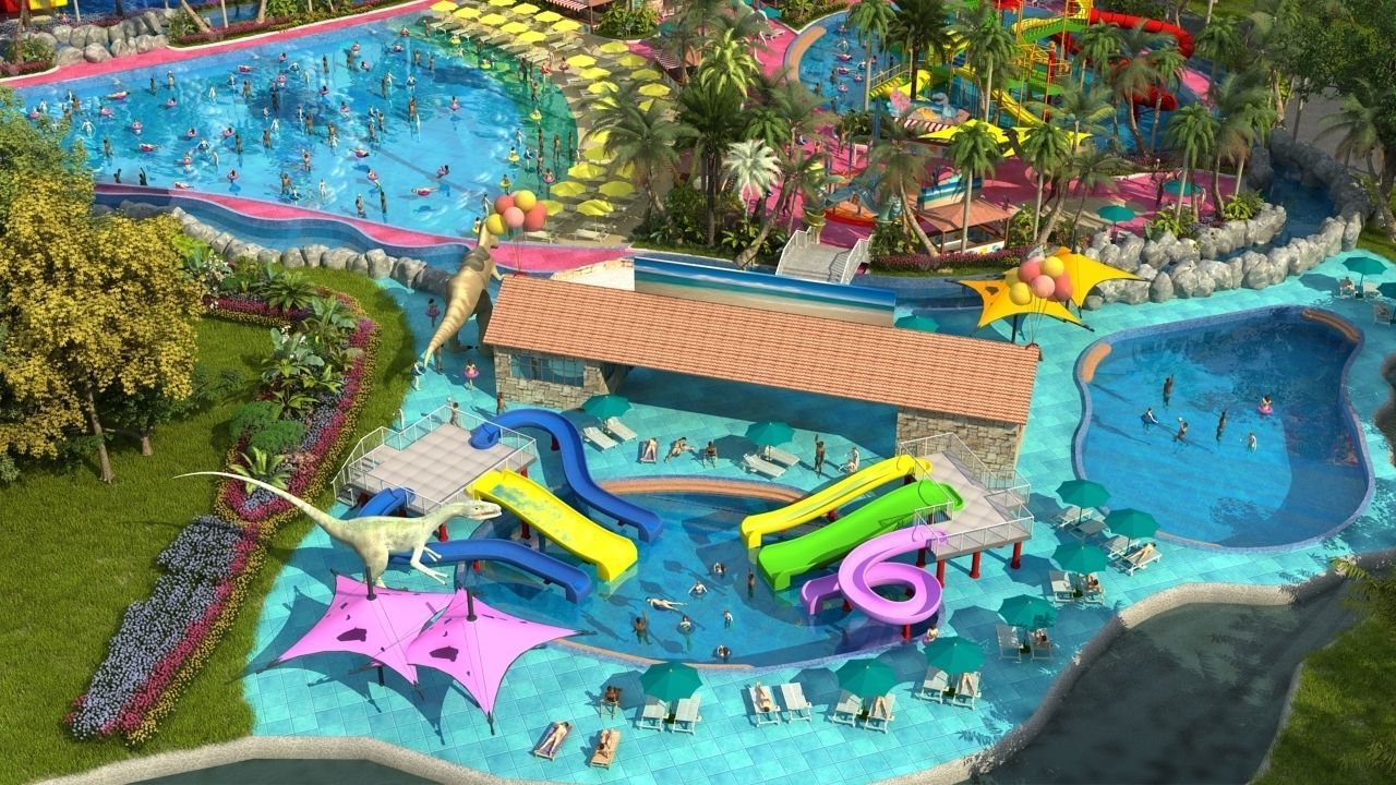 Water park 3D model_4