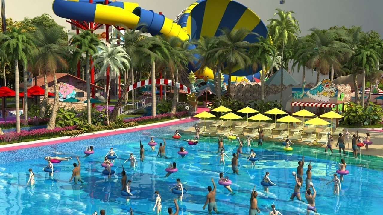 Water park 3D model_7