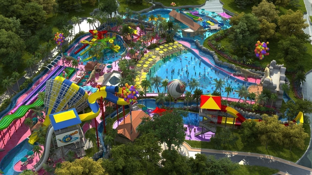 Water park 3D model_6