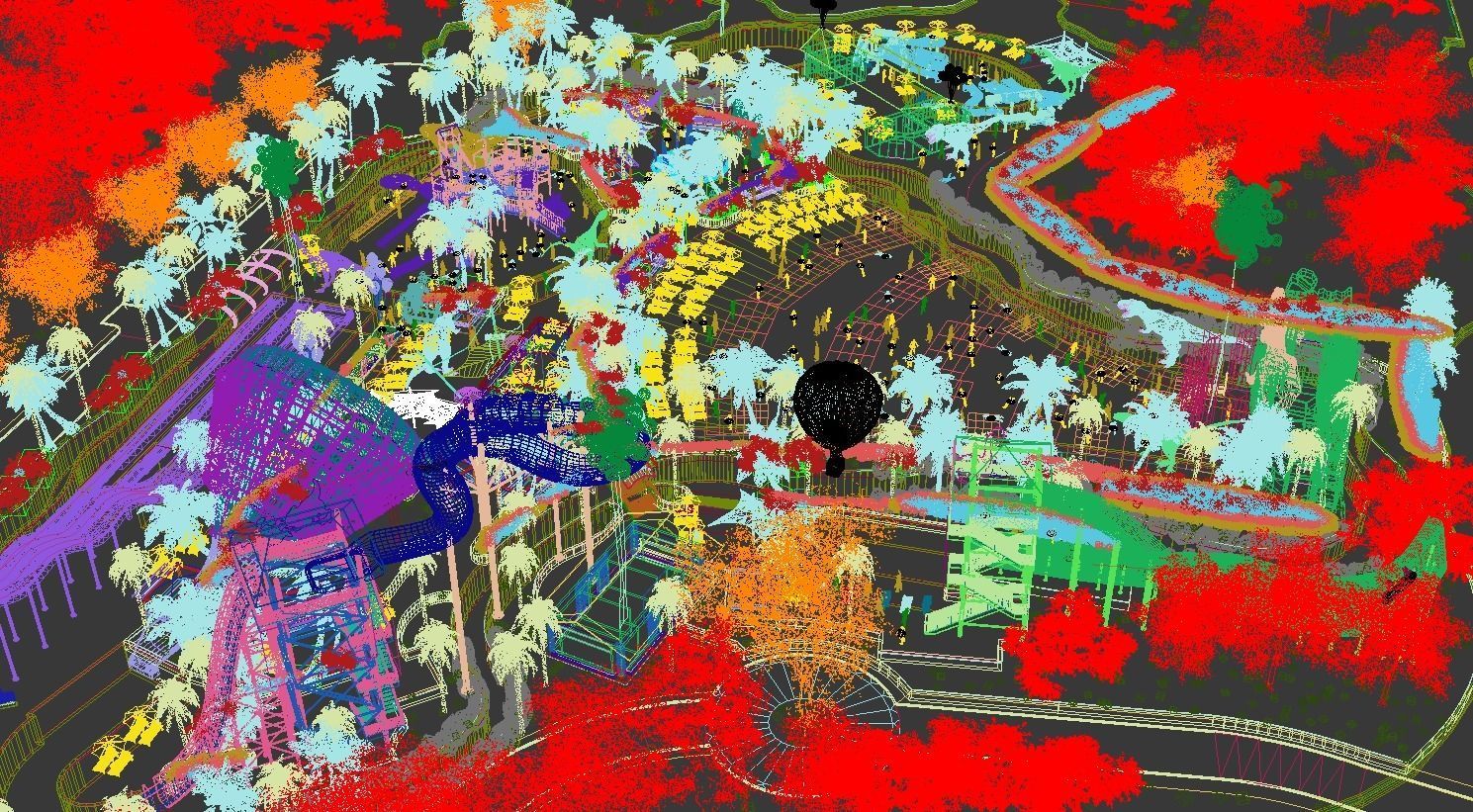 Water park 3D model_8