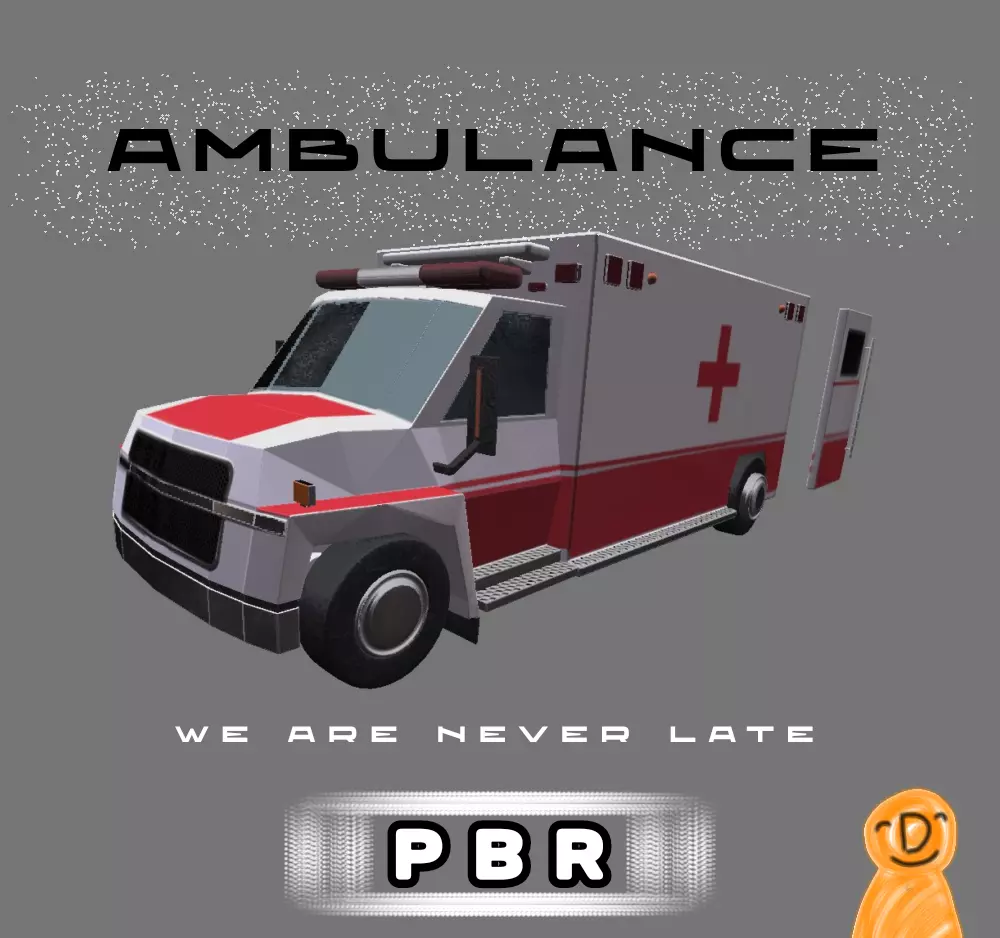 The ambulance is never late Low-poly 3D model_0