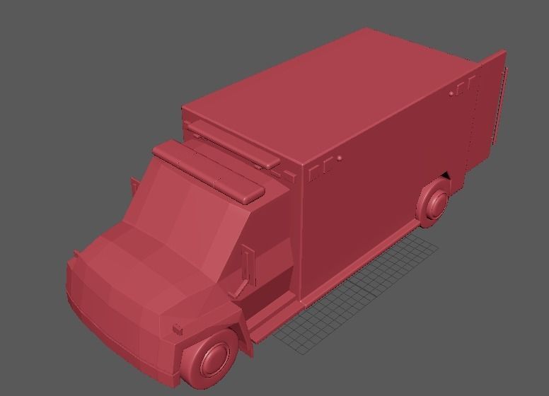 The ambulance is never late Low-poly 3D model_2