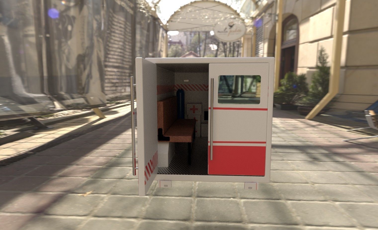 The ambulance is never late Low-poly 3D model_1