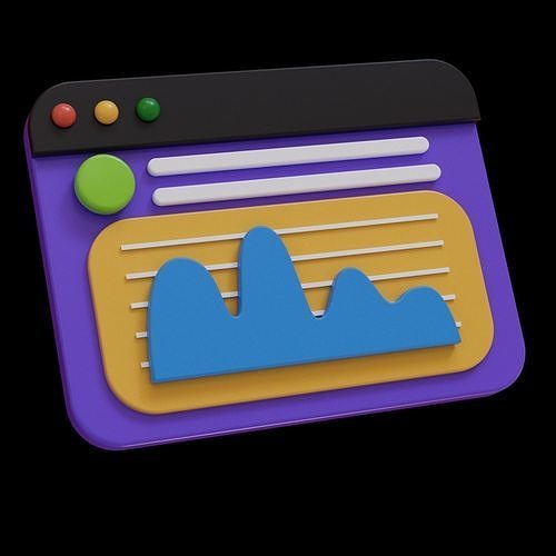 Animated Business Analytics 3D Models Icon No 16 3D model