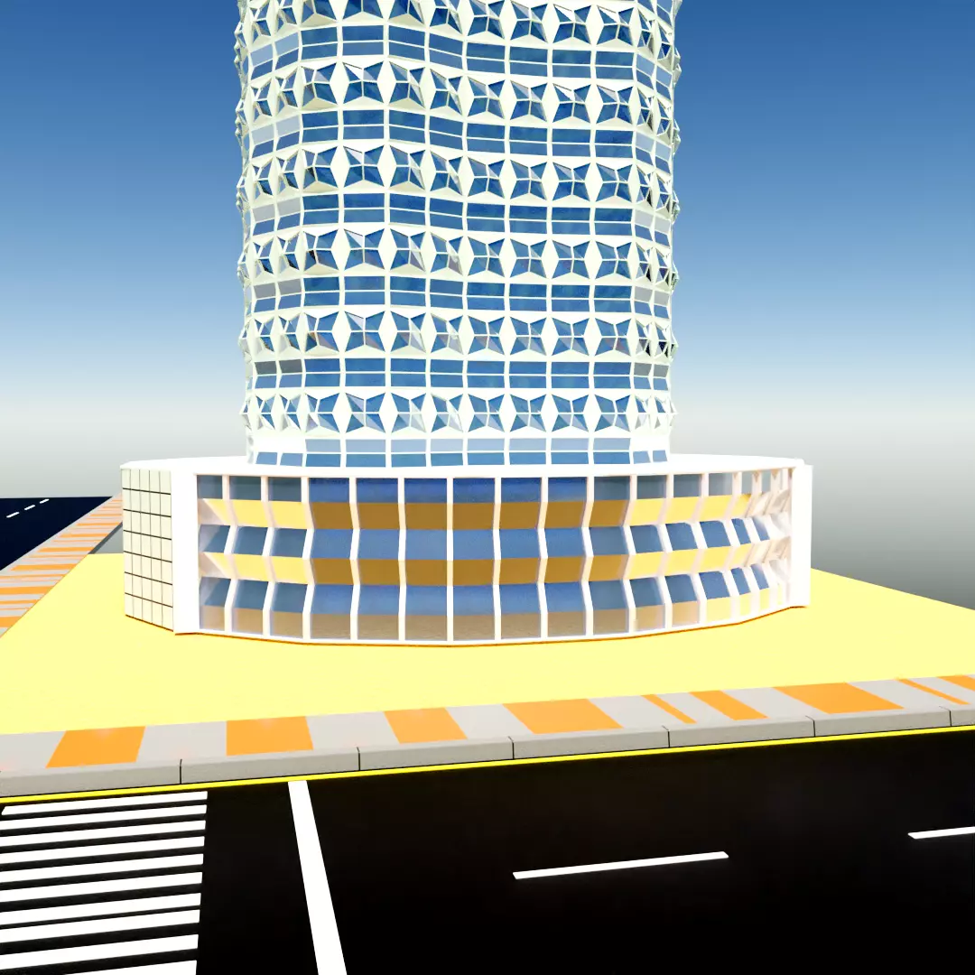 3D Model of Diamond Facade tower 3D model