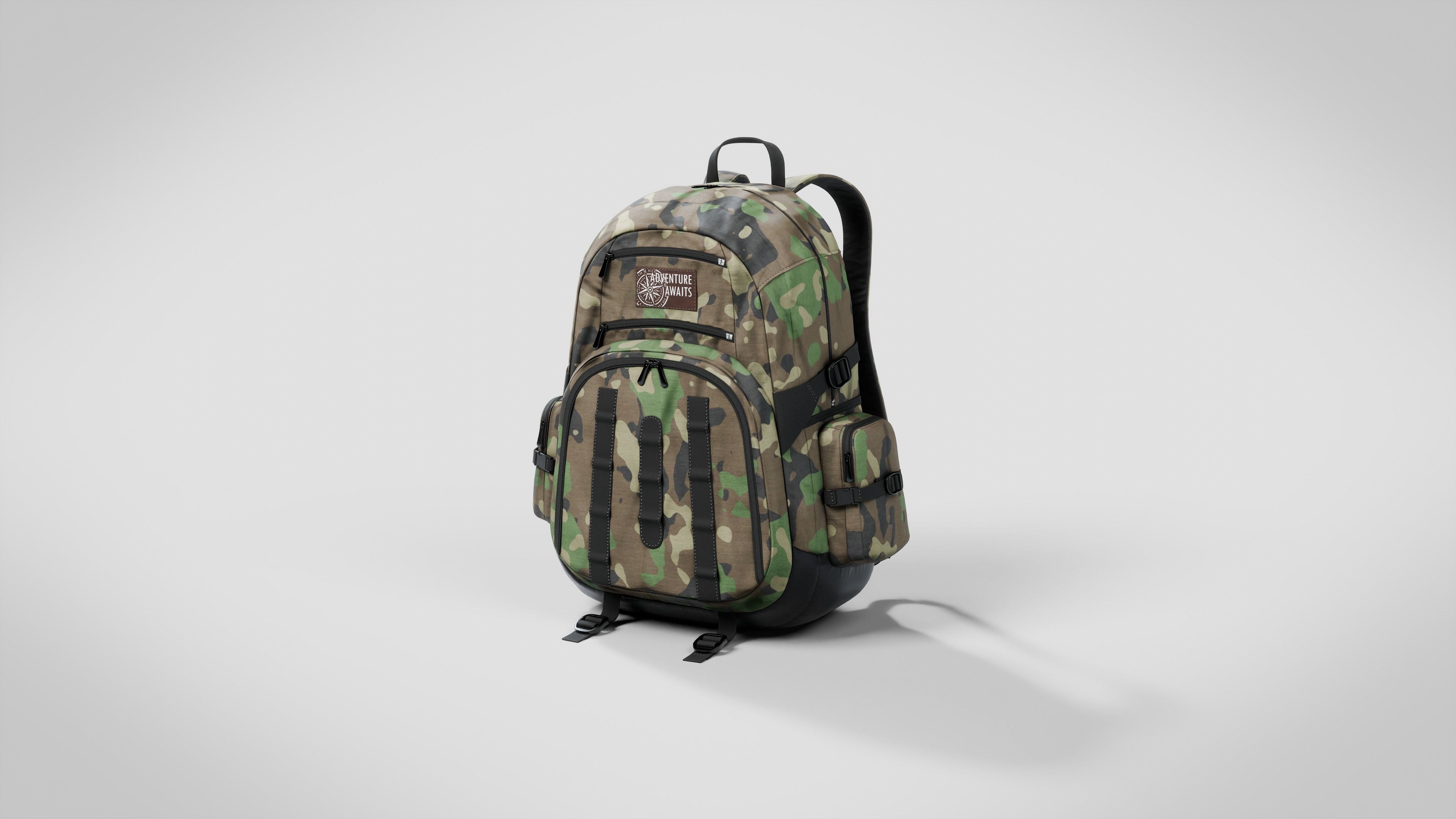 Adventure Awaits - Realistic Camouflage Backpack 3D model_8