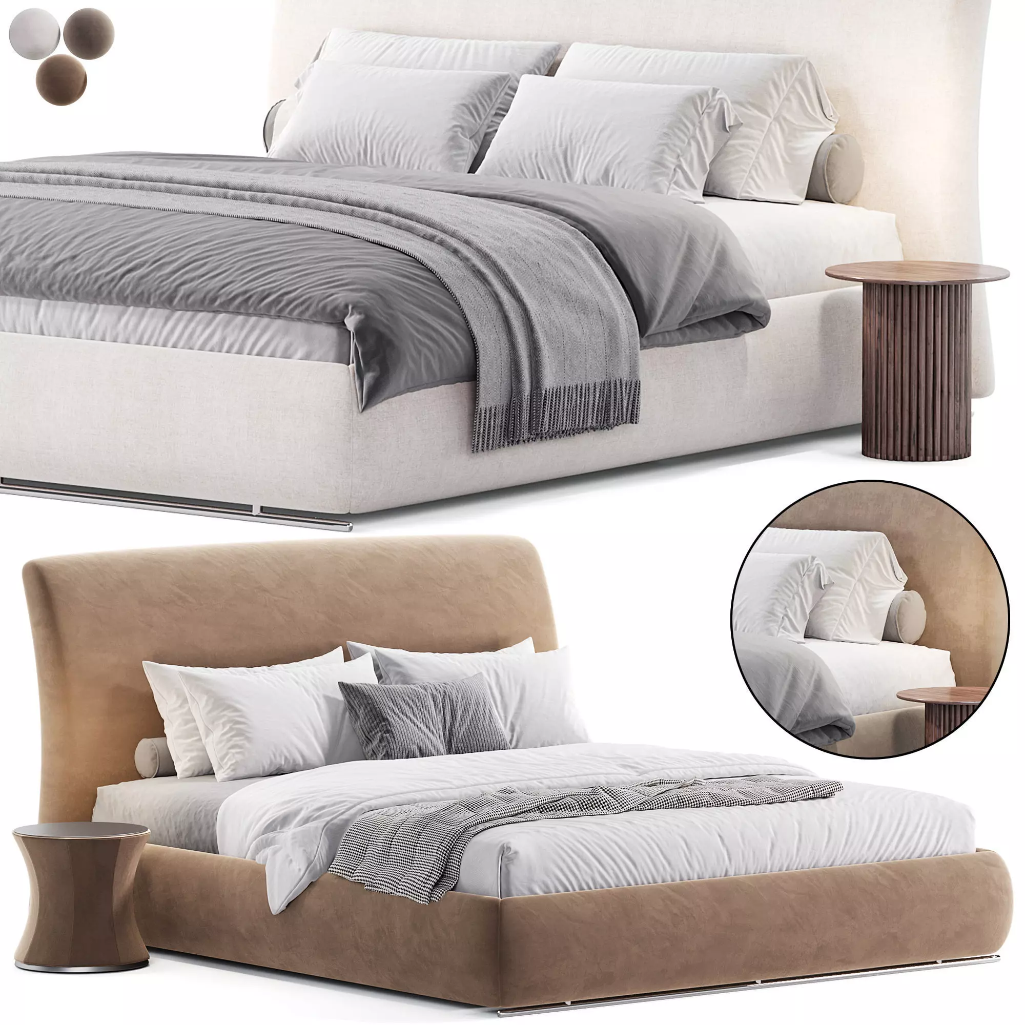 Bed Portofino 3D model