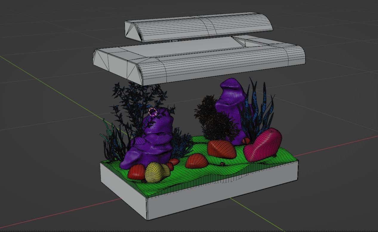 Fish Tank   Low-poly 3D model_5