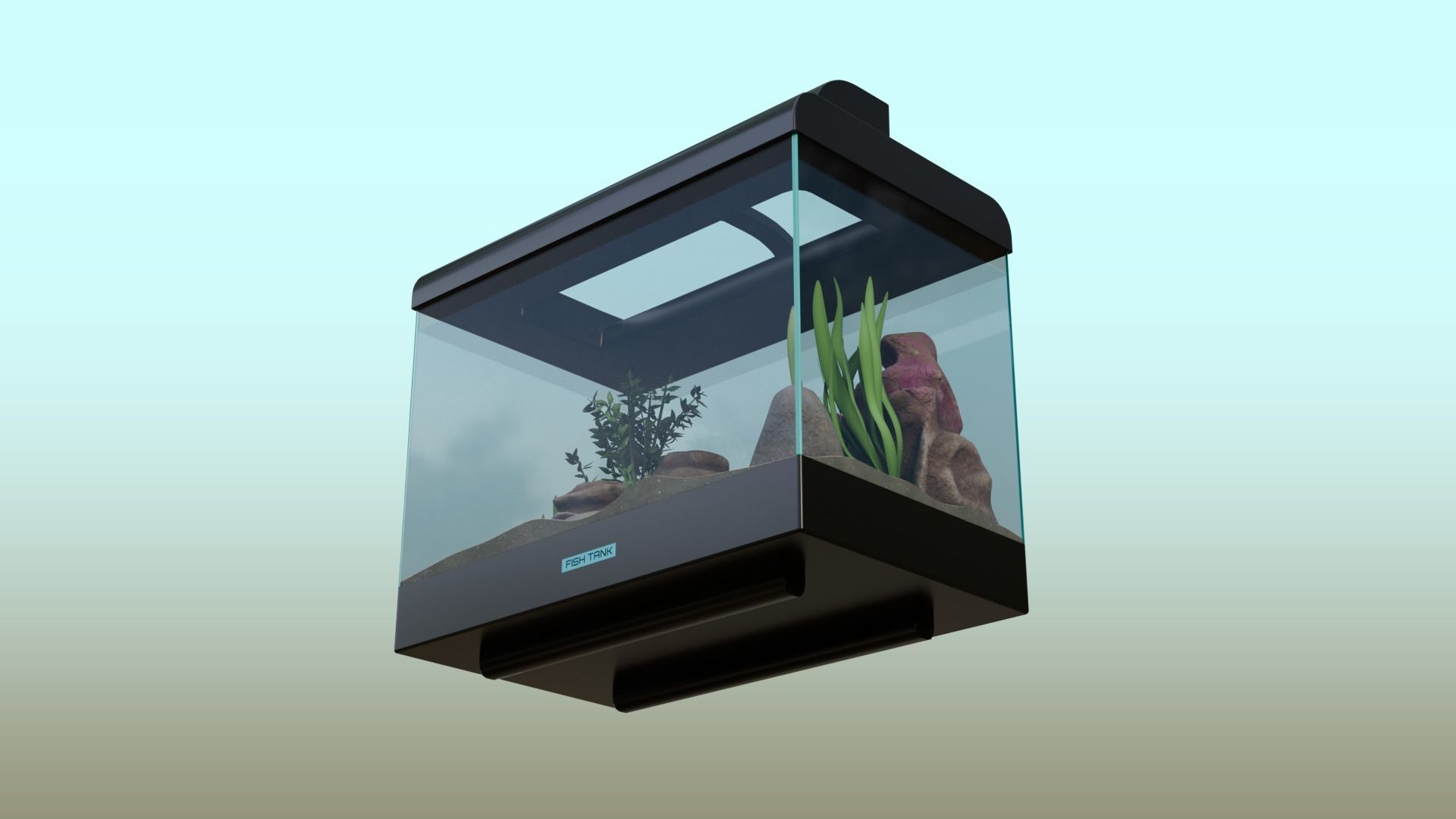 Fish Tank   Low-poly 3D model_2