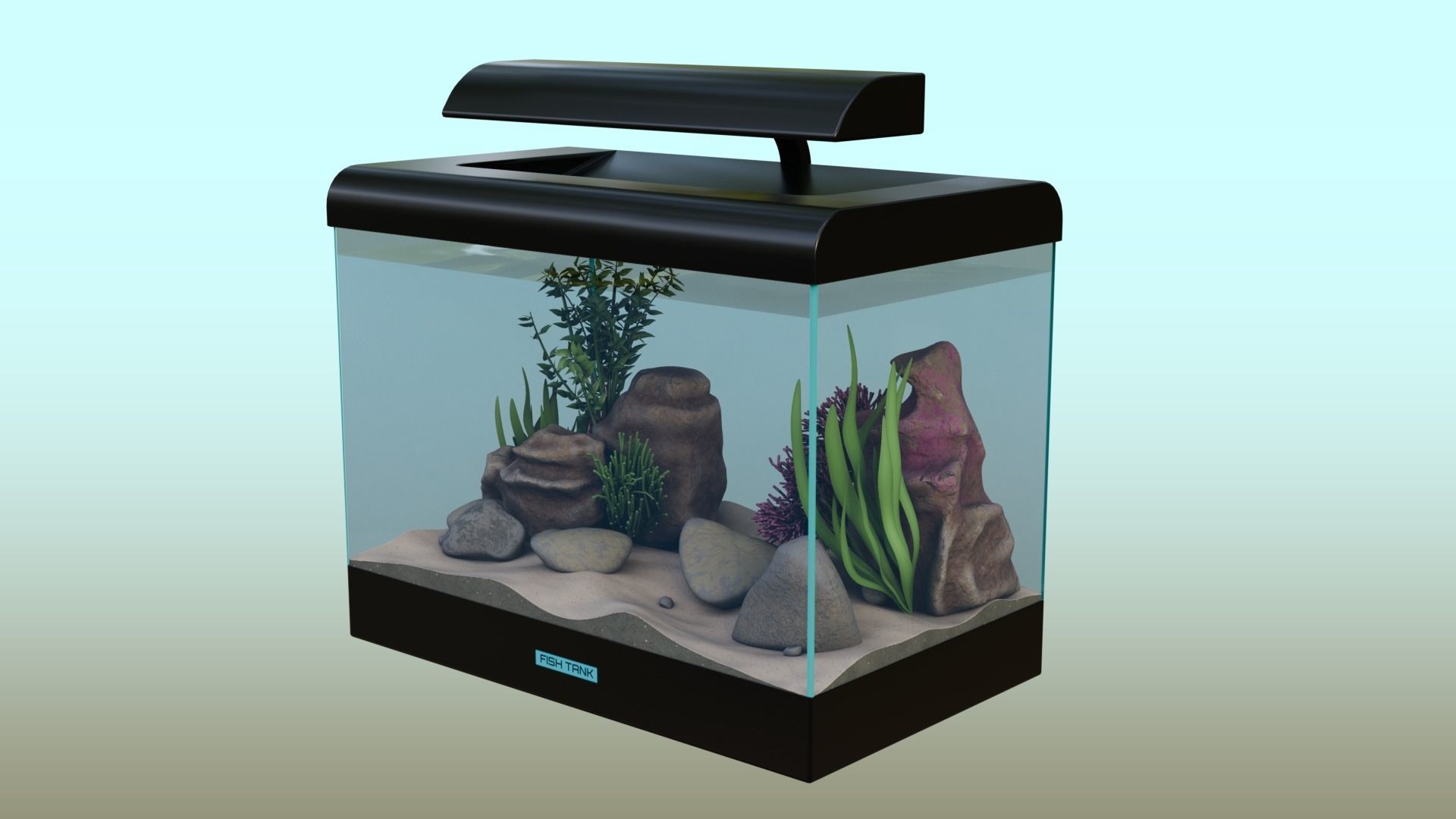 Fish Tank   Low-poly 3D model_1