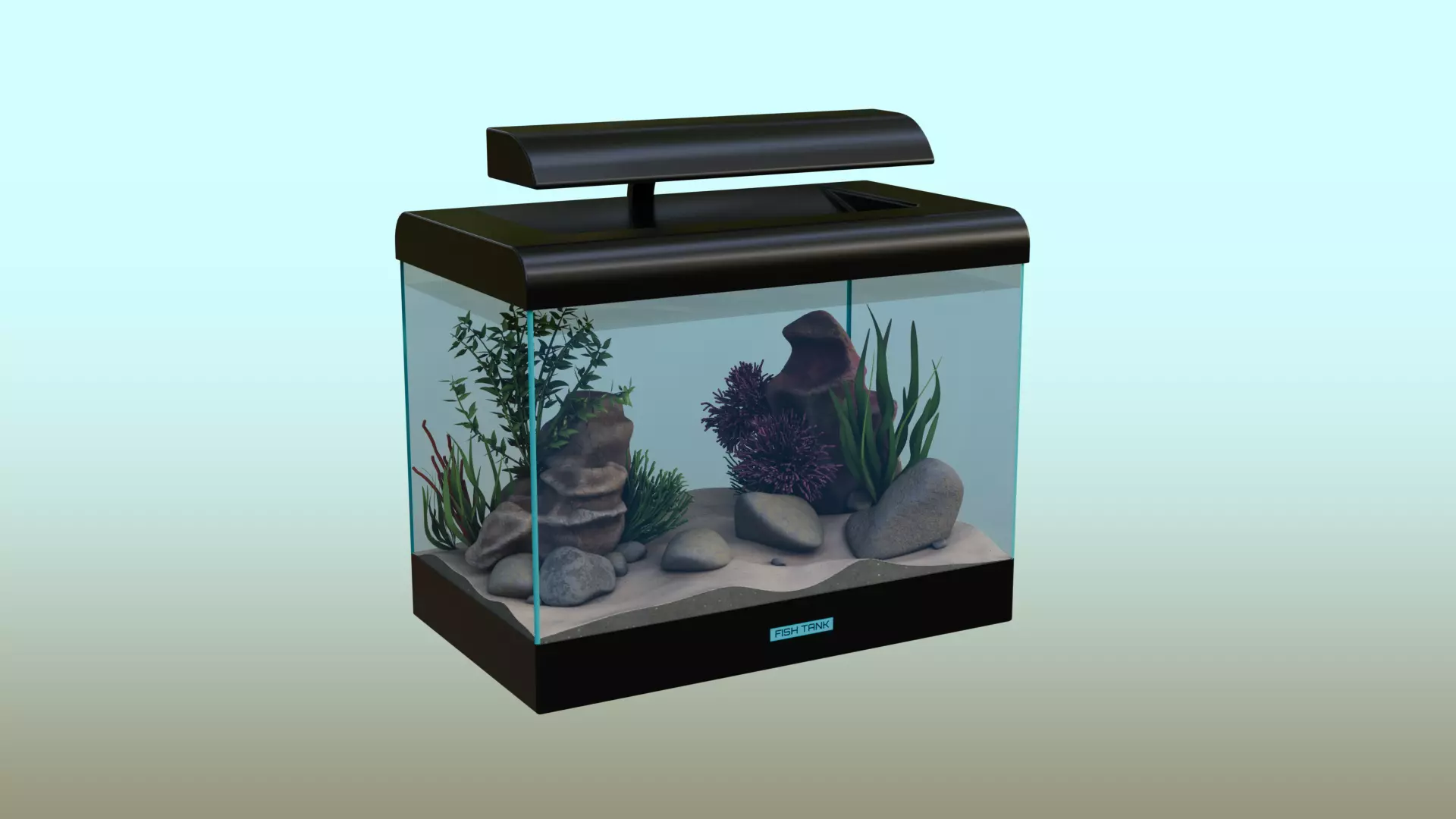 Fish Tank   Low-poly 3D model_0