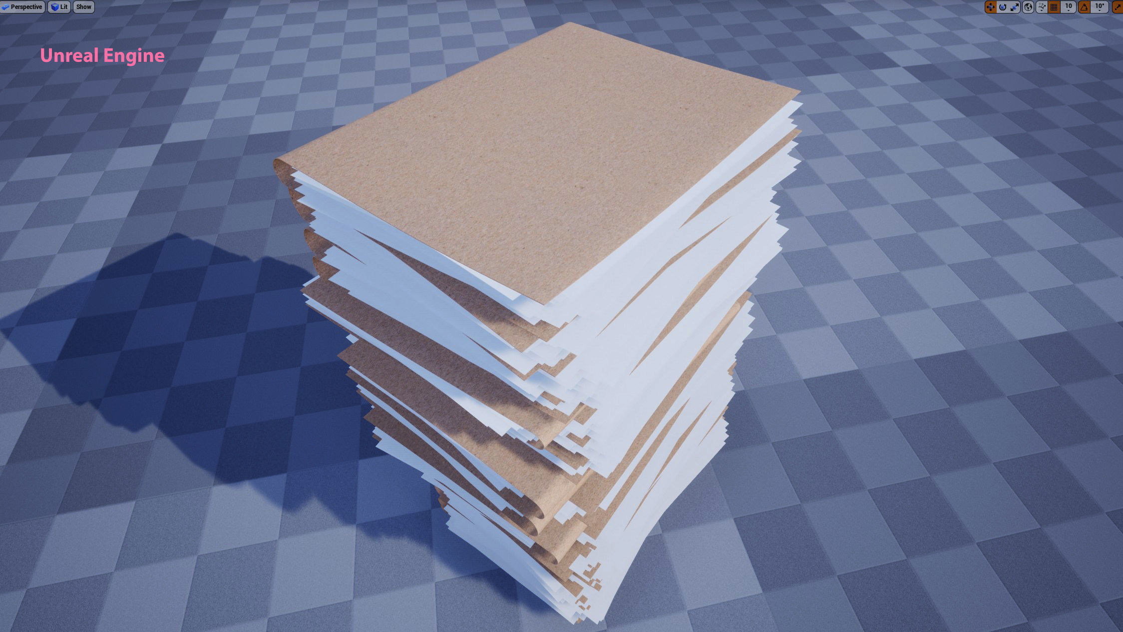 Pile of Paper Files Low-poly 3D model_11