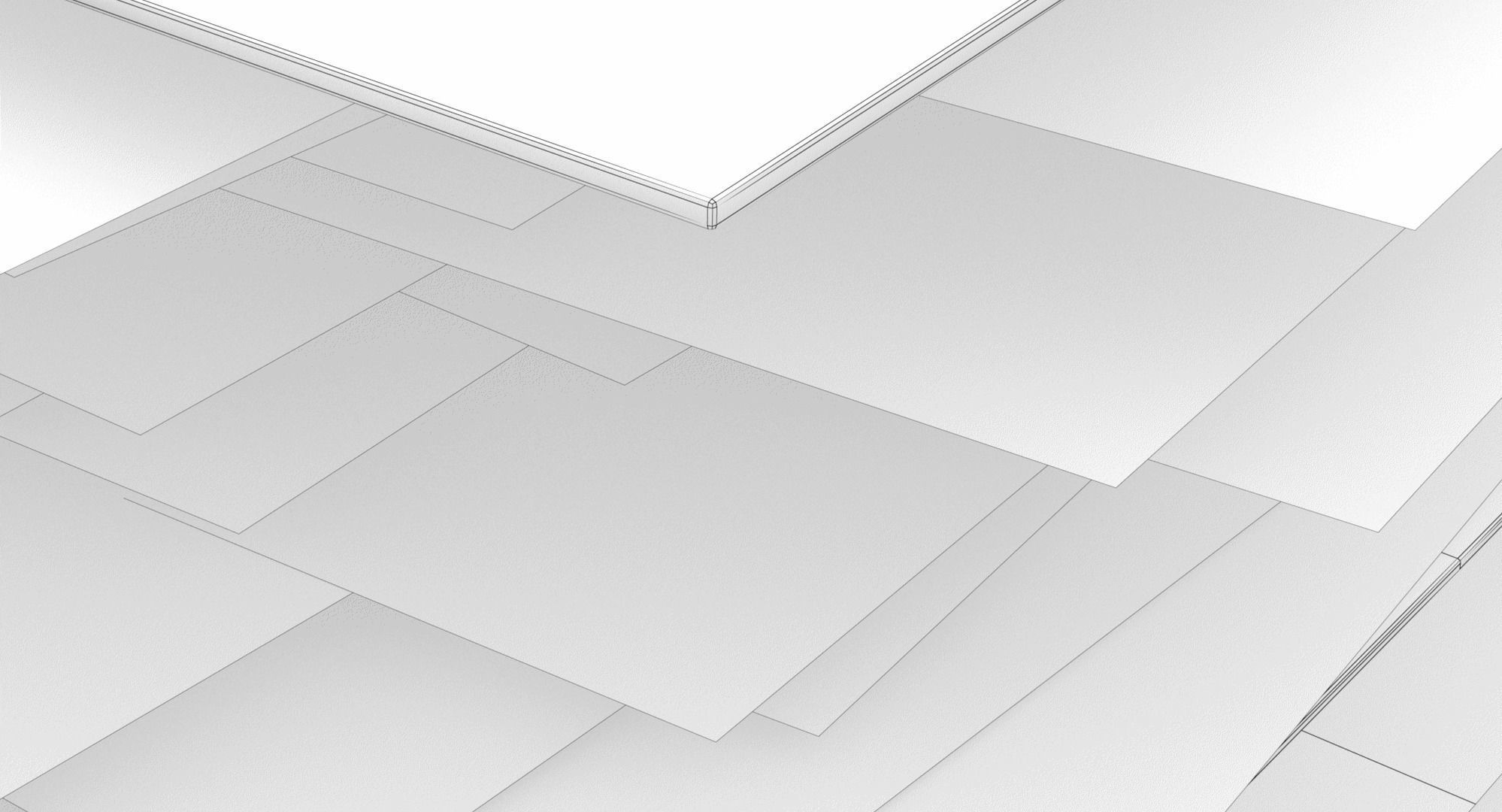 Pile of Paper Files Low-poly 3D model_19