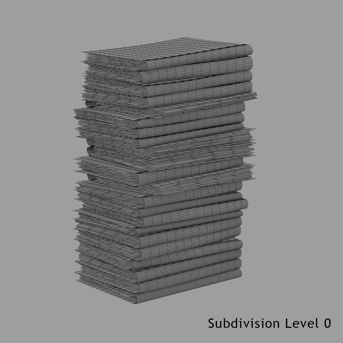 Pile of Paper Files Low-poly 3D model_15