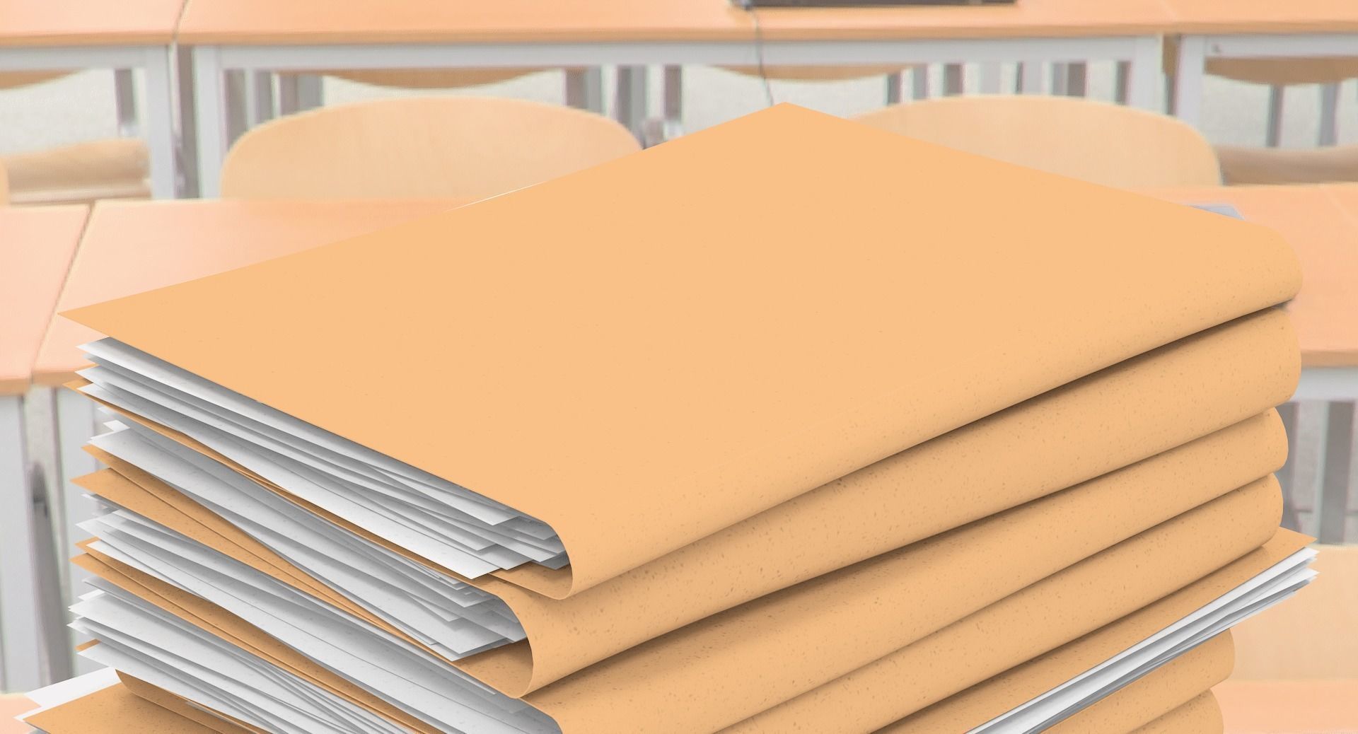 Pile of Paper Files Low-poly 3D model_7