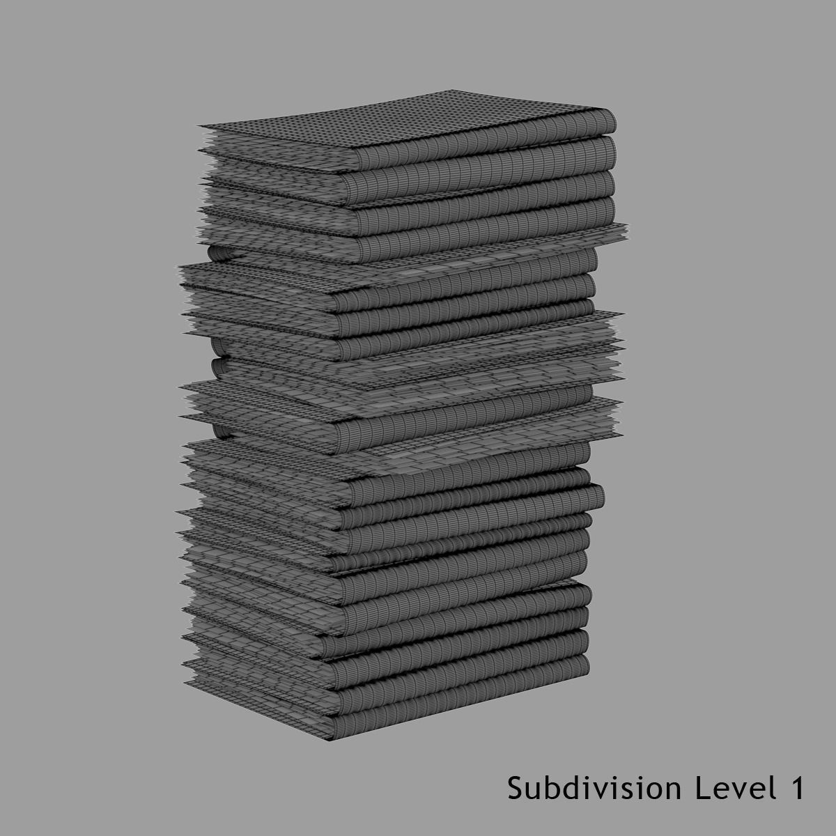Pile of Paper Files Low-poly 3D model_16