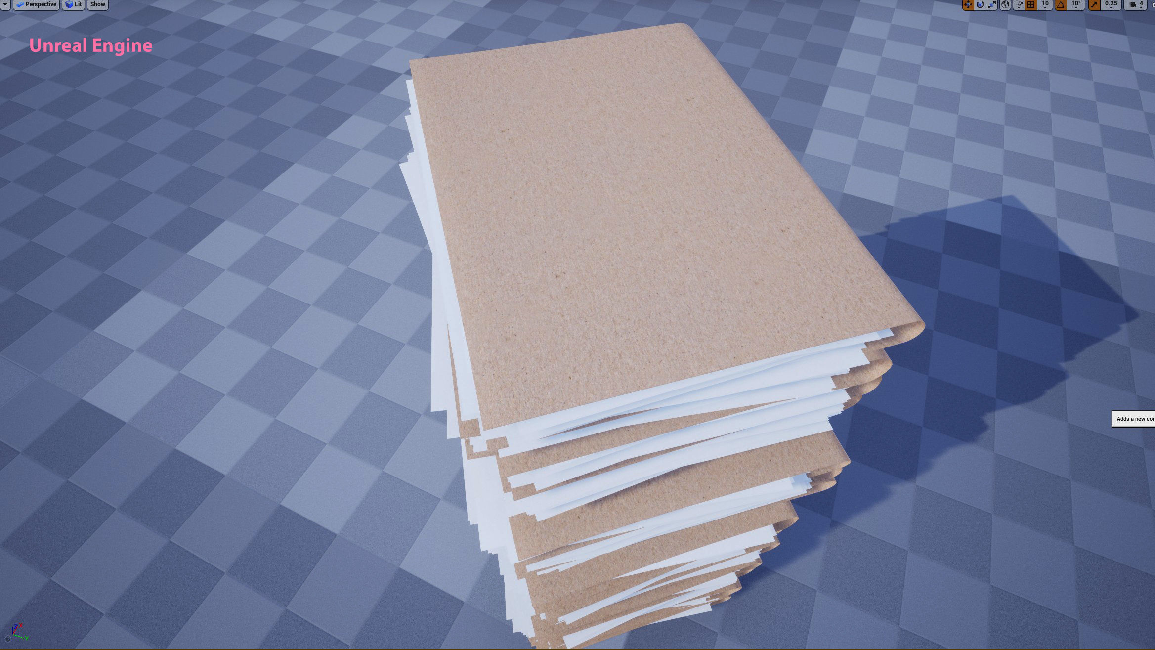 Pile of Paper Files Low-poly 3D model_12