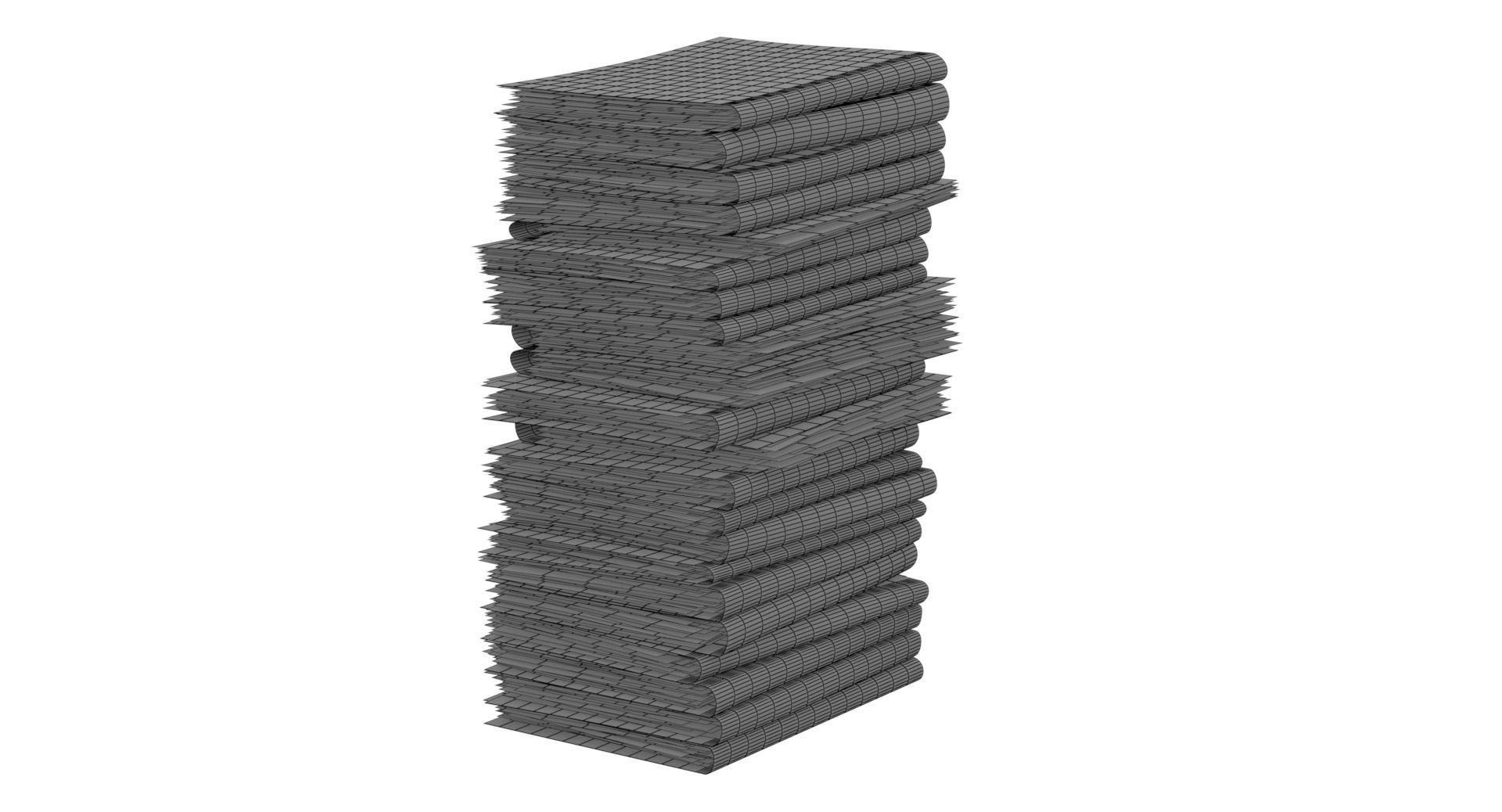 Pile of Paper Files Low-poly 3D model_24