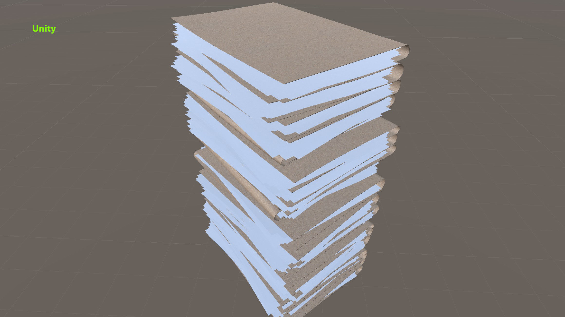 Pile of Paper Files Low-poly 3D model_13