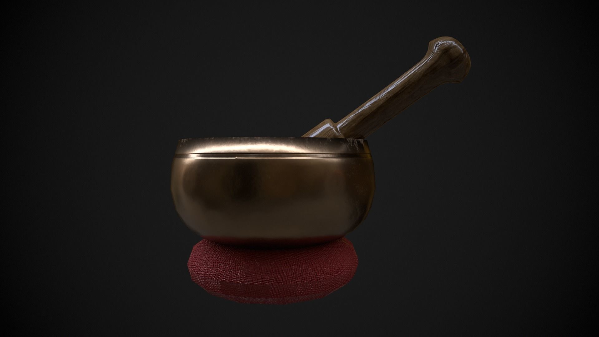 Singing Bowls Low-poly 3D model_7