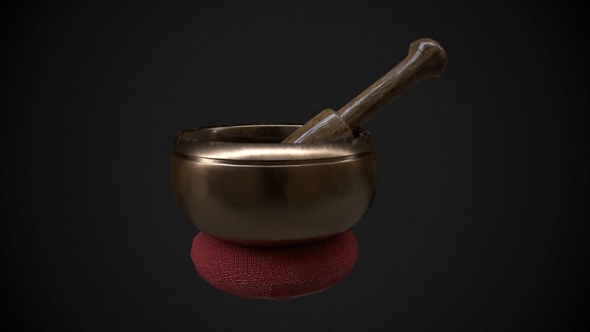 Singing Bowls Low-poly 3D model_8