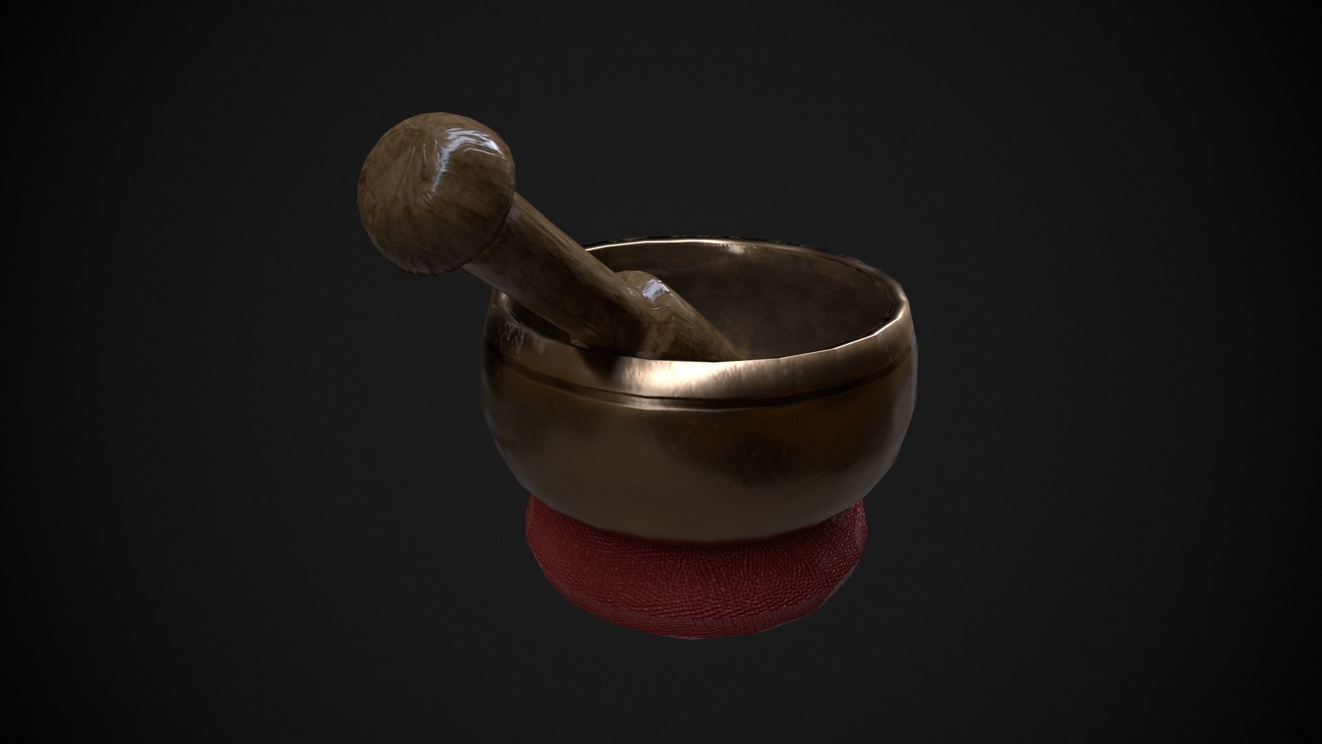 Singing Bowls Low-poly 3D model_15