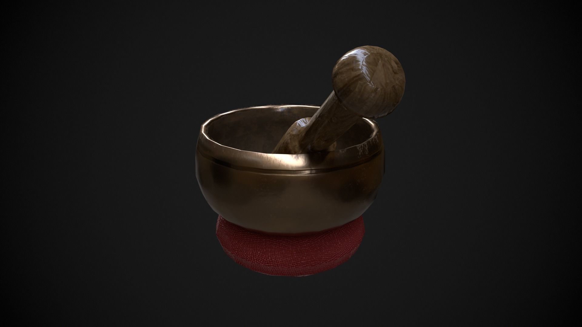 Singing Bowls Low-poly 3D model_13