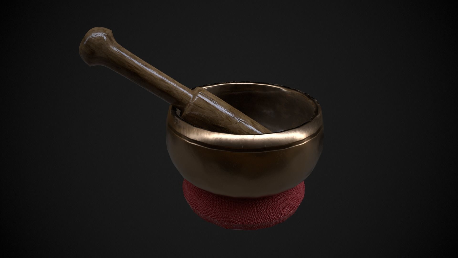 Singing Bowls Low-poly 3D model_17