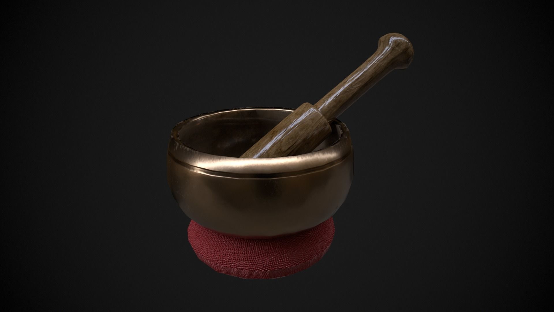 Singing Bowls Low-poly 3D model_12