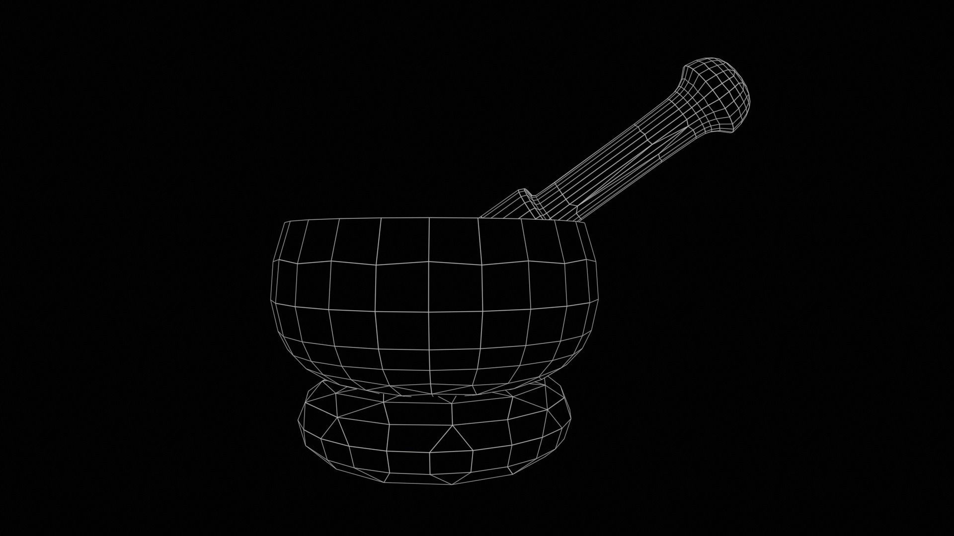 Singing Bowls Low-poly 3D model_35