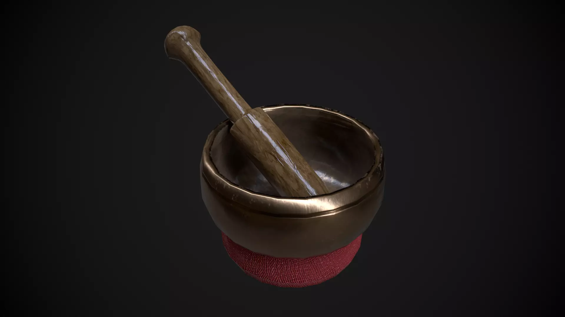 Singing Bowls Low-poly 3D model_0