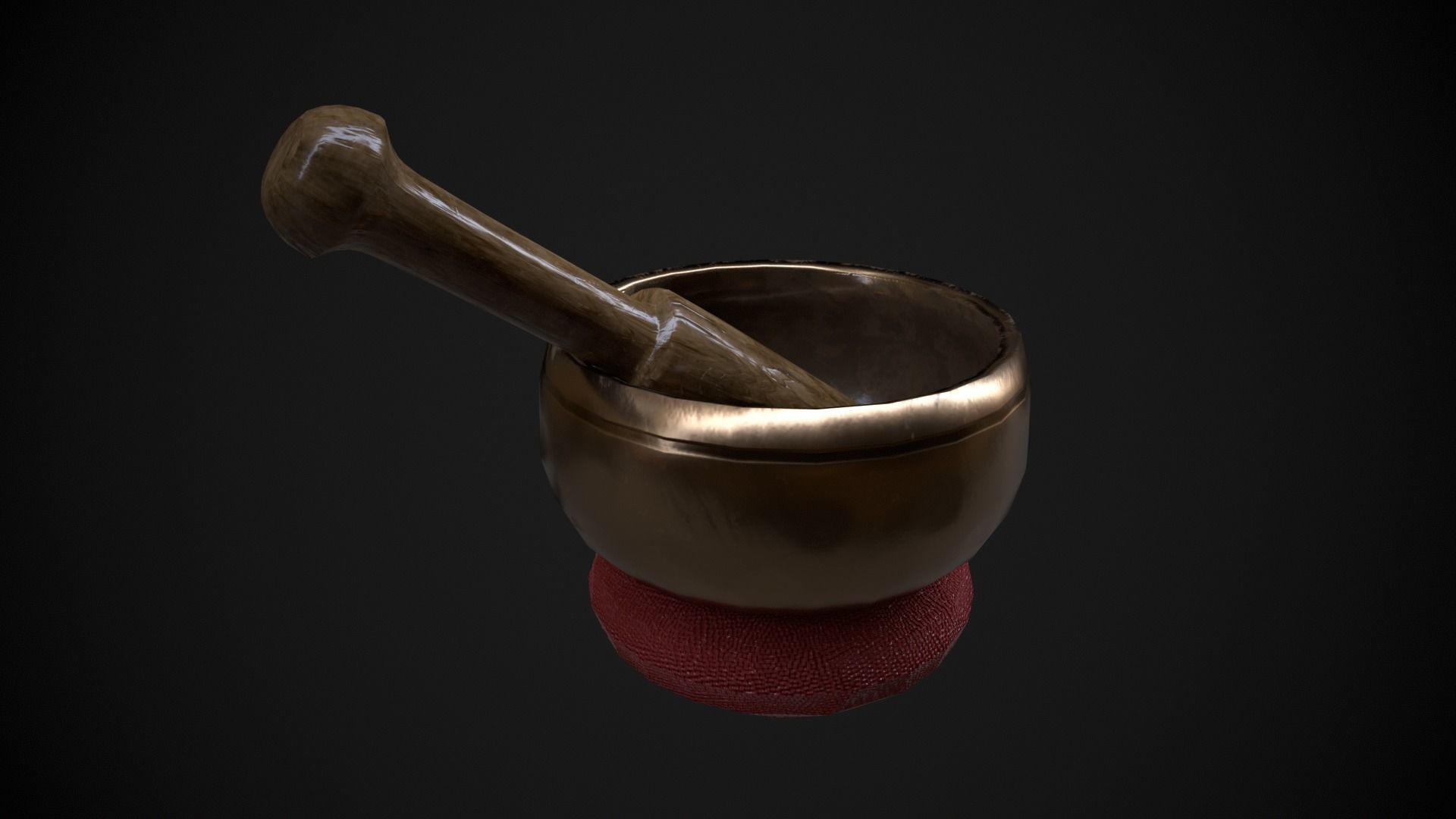 Singing Bowls Low-poly 3D model_16