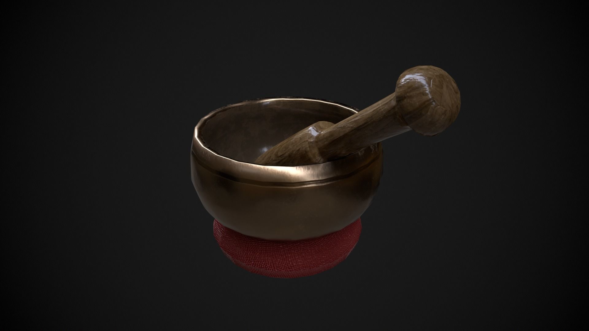 Singing Bowls Low-poly 3D model_11