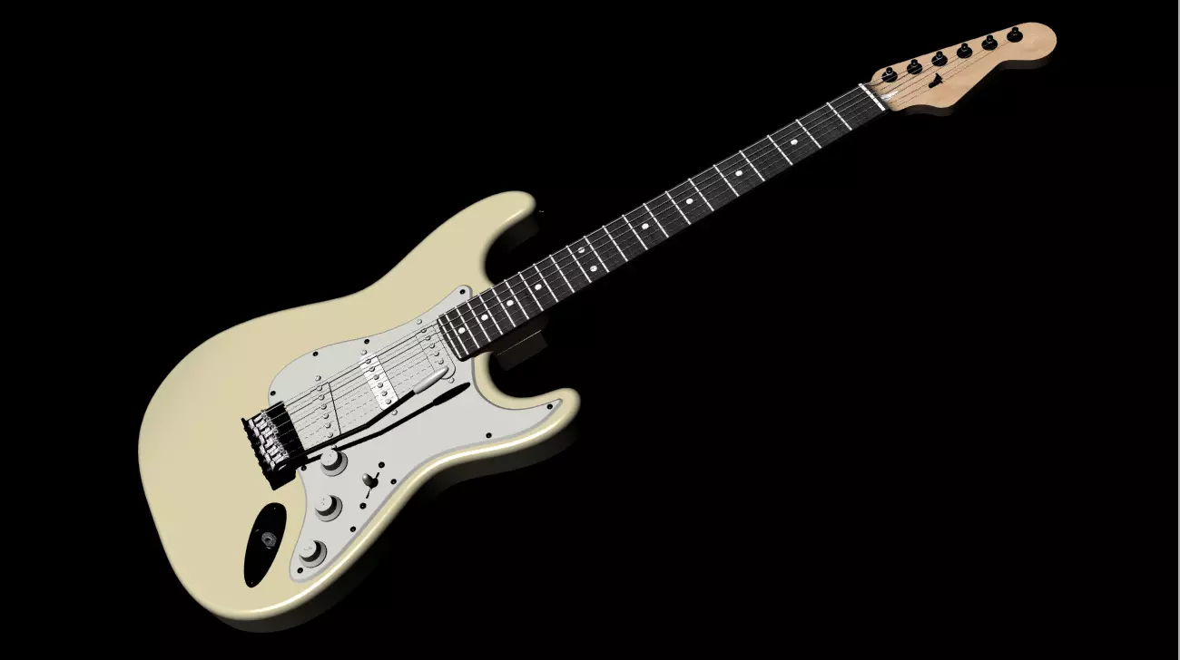 Fender Stratocaster Rhinoceros Free 3D model