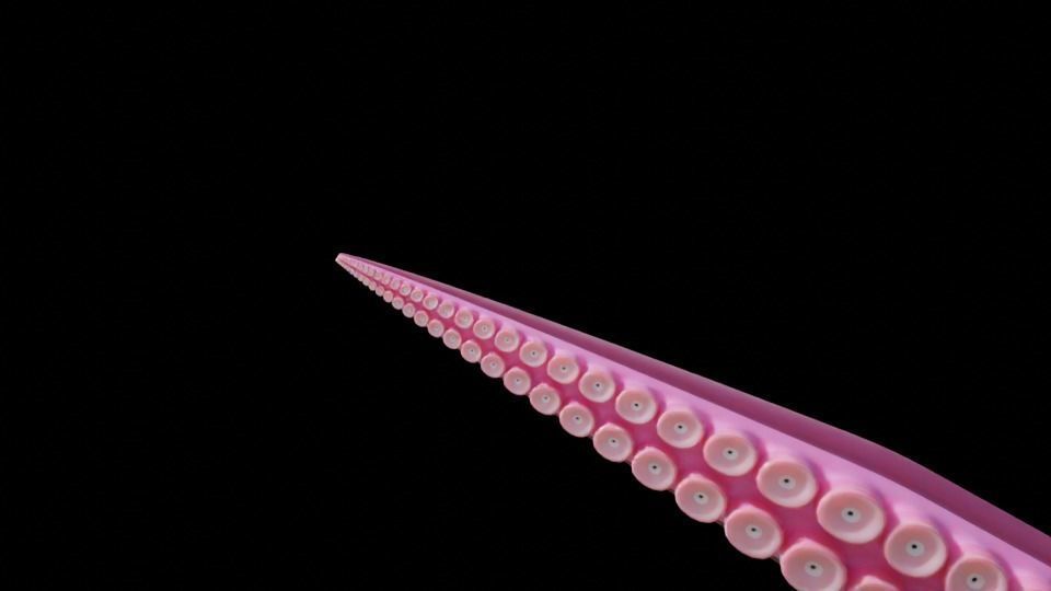 Tentacle Generator Low-poly 3D model_10