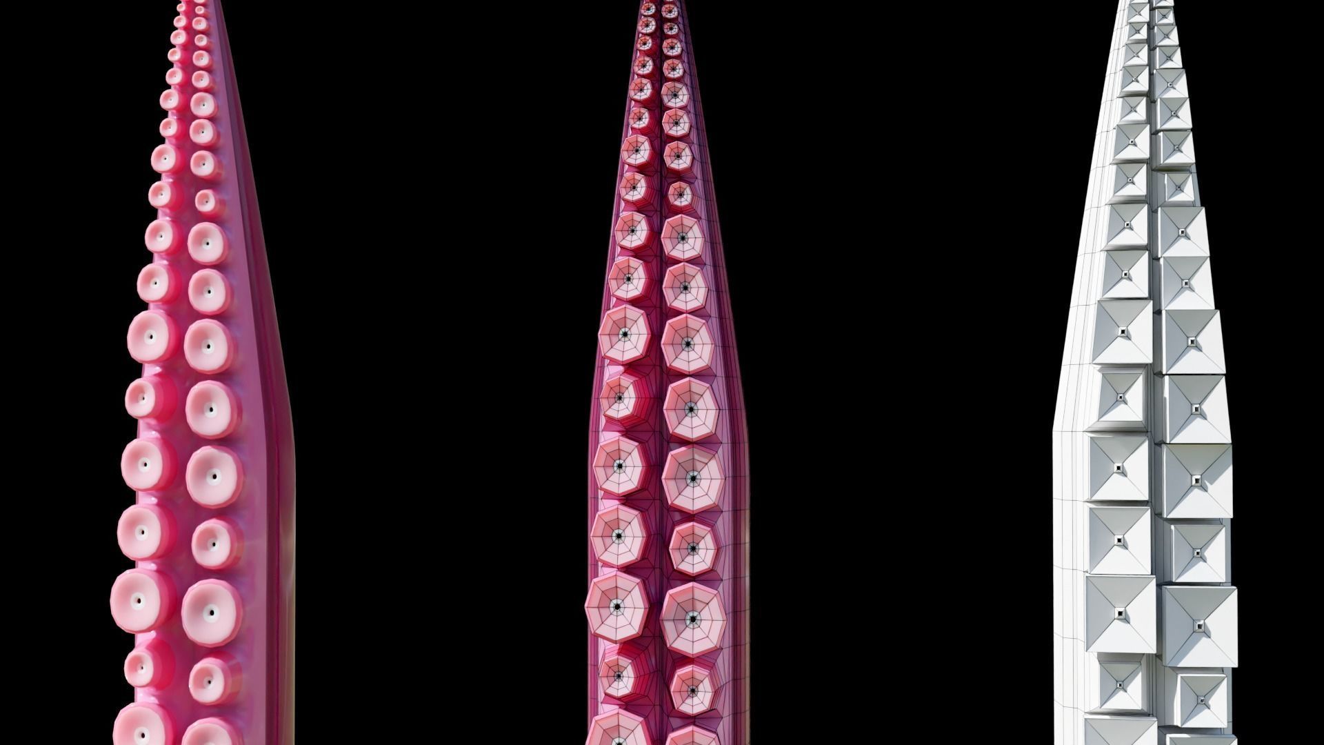 Tentacle Generator Low-poly 3D model_3