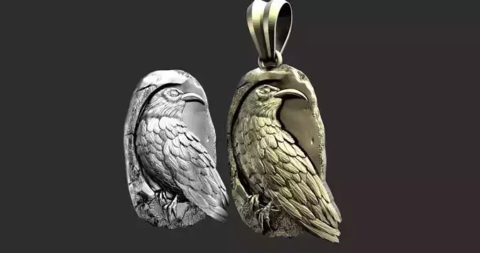 Crow pendant