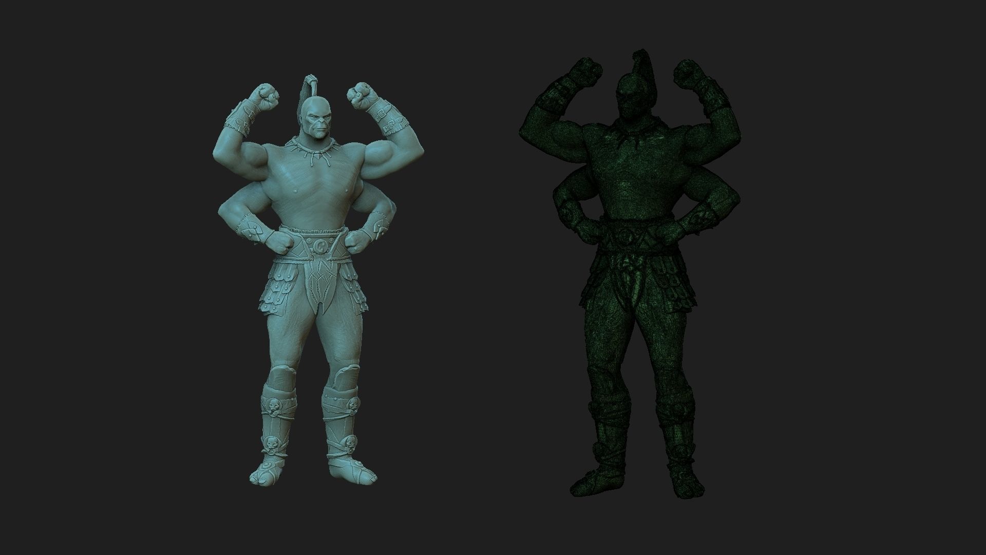Goro  mortal kombat 3D print model_2