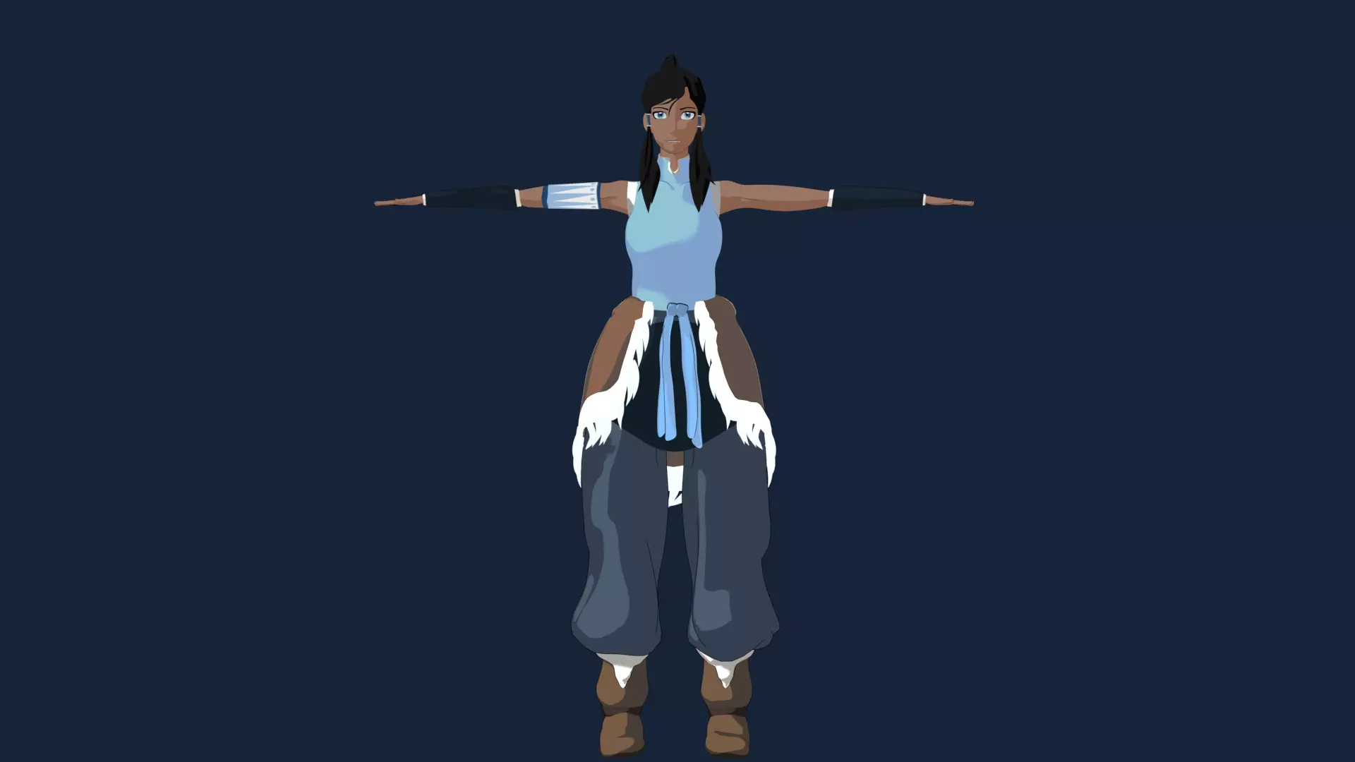 avatar the legend of korra airbender 3d character model Free 3D model_0
