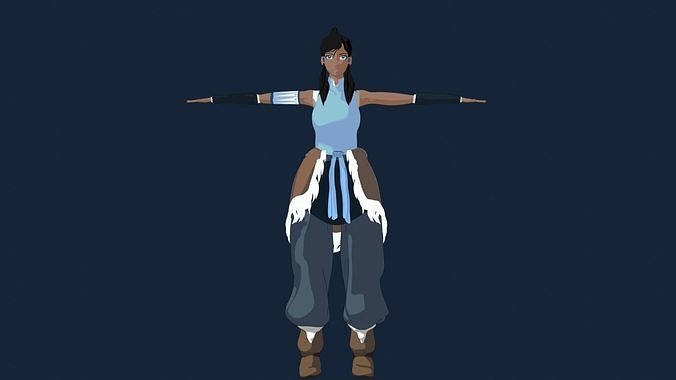 avatar the legend of korra airbender 3d character model Free 3D model