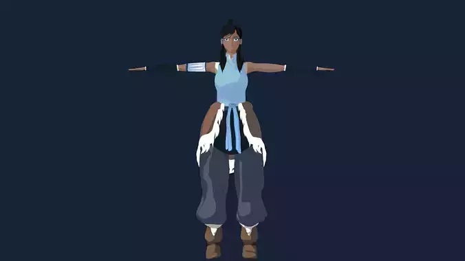 avatar the legend of korra airbender 3d character model
