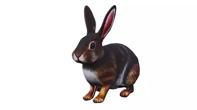 Low poly Rabbit PBR 