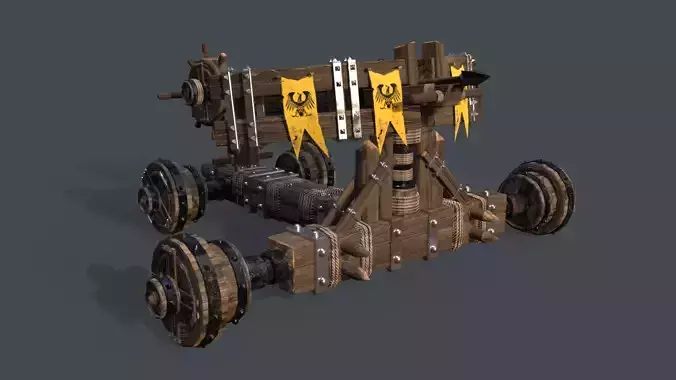 Medieval Ballista Low-poly 3D model