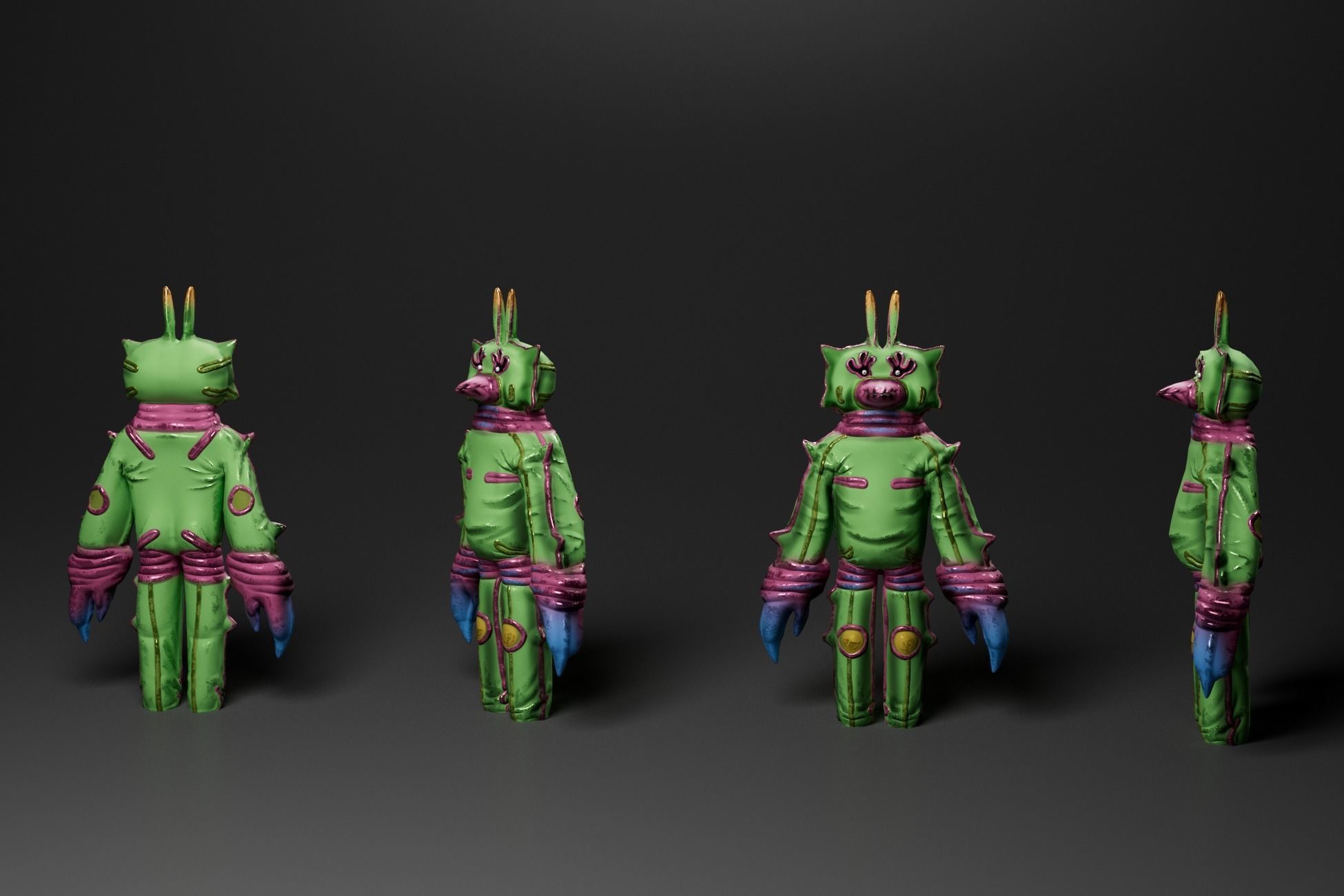 Spooky Mascot Toys - Game Ready Low Poly Horror Assets Low-poly 3D model_8